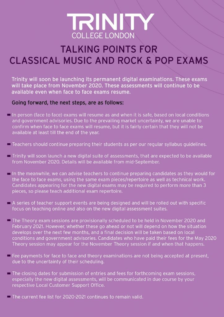 Talking Points for Classical Music and Rock & Pop Exams